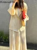 Blusas femininas kuzuwata gole de caça de bala de caça de outono camisa elegante blazers solteira solteira solta japão moda blusas
