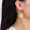 Boucles d'oreilles de cerceau fleur unift pour les femmes en acier inoxydable à la mode romantique Our-oreille piercing bijoux de la Saint-Valentin cadeau
