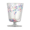 Muggar Double Wall Coffee Cups Star Sequin Glass Cup Espresso Cappuccino Drink Mugg för Juice Cappuccinos Latte