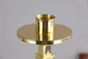 Bandlers Church Supply Square Base Candlestick Brass High Polished 16 pouces Activités religieuses ou décoration domestique