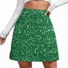 Urban Sexy Dresses Green Glitter Mini Skirt Short skirt woman Miniskirt elegant skirts for women 2443