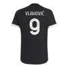 22 23 24 Fan Player Soccer Maglie di calcio a casa via Milik di Maria Vlahovic Kean Pogba Chiesa McKennie Locatelli Football Jersey 2023 2024 Kit uomini e bambini UNIFOR Juventus