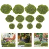 Fleurs décoratives 12 PCS Décoration de jardin Faux Moss Stone Micro Landscape Plant la couleur Green Layout Prop Bonsaï Ornement artificiel