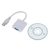 USB3.0 в VGA Adapter Cable USB в VGA Внешняя графическая карта поддерживает XP/Win7/8 HD Conversion для USB в VGA Converter