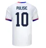 S-4xl 24 25 Pulisic McKennie Football Jersey Ertz Press Wood Morgan Lloyd 2024 2025 Koszulka piłkarska Ameryka Stany Zjednoczone Stany Camisetas USA USMNT Player Men Kit