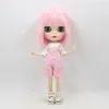 Icy DBS Blyth Doll Short Pink Hair Matte Face Joint Body White Hud Long 16 BJD Anime Toy 240403