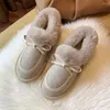 Boots 2024 Women's Short Tube Cute Fur One Snow Plus Plush Thick Soles Comfortable Warm Beautiful Lightweight Cotton Shoes