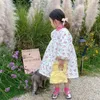 Vestes automne et hiver 2024 coréen pour enfants de l'usure édition belle veste en coton robe de fille à manches longues