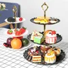 Accessoires voor keukenopslag Drielaags fruittaartbordstandaard Home Party Dessertrek Cupcake-serveerhouder Lade