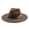 Boinas de camurça de camurça 9,5cm de largura Brim fedora homens mulheres outono inverno feltro chapé de jazz clássico fedoras chapau sombrero mujer