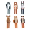 Hooks Multifunctional Magnetic Key Storage Holder Cartoon Animals Wall Hook Adhesive For Home Bedroom Kitchen Fridge Bathroom