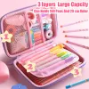 Cases 3D Kawaii Pencil Case Cute Korean Stationery Pencil Boxes Pen Pouch Girls Organizer Back To School Supplies