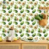 Wallpapers Avocado Fruits Self Adhesive Wallpaper Green Leaves Contact Paper Peel And Stick Cabinet Covering Bathroom Bedroom Wall Sticker