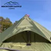 Skyddsrum 34 person ultralätt utomhus camping teepee pyramid tält stort stavlöst tält ryggsäckande vandringstält markiser skydd