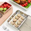 Storage Bottles Stainless Steel Food Container With Lids Stackable Reusable Bentos Lunch Box Lid KXRE