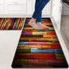 2pcs/Set Kitchen Carpet, красный деревянный коврик для борта, без скольжения по полу против плака