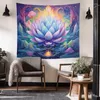 Tapissries Lavender Lotus Flower Wall Tapestry Estetic Spiritual Altar Cloth Art Meditation Room Yoga Studio Decor