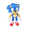 30 cm Sonic Plush Doll Toys Cartoon PP Cotton Black Blue Hedgehog Soft Fyllda leksaksbarn födelsedagspresenter