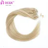 Extensions Balayage Micro Loop Hair Extension Heuvraines Human Human Blonde Blonde Brésilien Capsule de kératine Micro Perles avec ligne de pêche