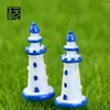 Decoratieve beeldjes 6 stks/set Plastic Vuurtoren Toren Mini Fairy Garden Miniaturen Kabouters DIY Bonsai / Terraria / Vetplanten / Micro Moss
