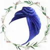 Berets Stylish Swirl Bonnet Bohemian Hat National Style Style Turban Blue