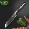 جودة كاملة 5quot اليابانية VG10 Damascus Steel CHIF KNIFE Kitchen Santoku مع مقبض خشبي ملون مزور shiippin2023287