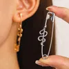 Boucles d'oreilles de cerceau design en forme de papier en forme de serpent pour les femmes hommes simples mode papier