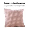 Pillow Durable Polyester Case Elegant Solid Color Square For Modern Home Decoration Sofa Bedroom