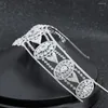 Haarclips Kristallen CZ Cubic Zirconia Wedding Bruidale tarwe Tiara Diadeem Crown Women Prom Jewelry Accessories CH10258
