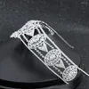 Clips de cheveux Crystals CZ Cubic Zirconia Mariage de mariée Tiara Diadem Crown Femmes Prom Bijoux Accessoires CH10258