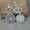 Nyckelringar om Yoga Lotus Flower Mandala Keychain för kvinnliga smycken gåvor