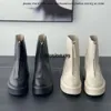 La tête ronde à tête ronde en cuir véritable glissière avant classique est polyvalente miness minimaliste et augmente en hauteur épais semed chelsea martin bottes de haute qualité