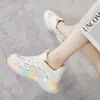 Fitness Shoes Genuine Leather Women Mesh Sneakers 2024 Fashion Candy Color Breathable Platform Small Size 32 Women's