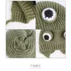 Vêtements de chien tricotés couvre-tête d'animal de compagnie créatif grenouille drôle mignon chapeau de crossdressing pour chiens accessoires de chat tissés à la main