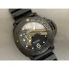 高級時計のメンズ機械時計スイスの自動ムーブメントサファイアミラーサイズ47mm輸入ラバーウォッチバンドブランドイタリアスポーツ