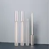 Storage Bottles Empty 3.5ml Round Frosted Transparent Clear Lip Gloss Tube With Silver Cap DIY Cosmetic Container Bottle 50pc