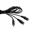 2024 3.5mm Mic Headset Splitter Adapter Cable 1 TRRS Male To 2 TRS Female Audio AUX Studio Y Converter Cord