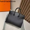 Echtes Leder BK Handtasche Designer Platinumbeutel mit BK25/30 Black 89 Original EPSOM PALM DRUCK Kuhledernähte Wachsfaden All Manuelle Frauenbeutel