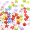 Dekorativa blommor 50/100 st transparent färgglada 10 mm söt hartblomma med strass flatback cabochon för diy smycken telefon nagelkonst