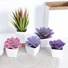 Fiori decorativi (1set-5pcs) pianta in vaso succulenta simulata adatta per decorare la casa da bordo della casa da davatte da davalna