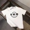 Designer Luxo Chaopai Summer Classic Summer Short Loose Casual Impresso New Cotton Men Frew-Neck Camiseta de meia manga