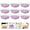Take Out Containers 20 Sets Aluminum Foil Cake Box Baking Liners Food Boxes Tools Paper Cup Pans Cupcake Holder Pudding Muffin Container