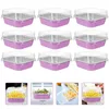 Sortez des conteneurs 20 ensembles Boîtes à gâteau en aluminium Boîte à pâtisserie Boîtes d'aliments Boîtes d'aliments Pouple de tas de cupcake Poudding Pudding Muffin Conteneur