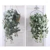 Decorative Flowers Simulated Eucalyptus Wall Mounted Rattan Countryside Indoor Artificial Flower Decoration