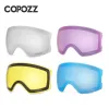 Goggles Copozz 22101 och 22100 Ski Goggles magnetiska ersättningslinser sfäriska lins och cylindrisk lins