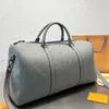 Moda Duffle Bag Erkek Kadın Seyahat Çantaları Büyük Kapasiteli Fermuar Açık ve Yakın Kaplı Tuval Deri El Eli Fatura Omuz Crossbody Seyahat Çantası