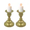 Candle Holders Geometric Round Wrought Iron Candlestick Desktop Decorative Ornaments Metal Gold Iro Housewear & Furnishings Dropshiping