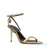 2024 SANDALS Hardware Blocco e Woman Woman Metal Stiletto Wedding