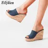 Dress Shoes 2024 New Summer Casual Cozy Platform Wedges Heels Slippers Ladies Fashion Open Toe Roman Womens Sandals Shoe Size 36-43 H240403JP1F