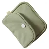Förvaringspåsar Small Canvas Bag Solid Color Coin Purse Waterproof Makeup hörlurar för utomhusaktiviteter headset F0T4